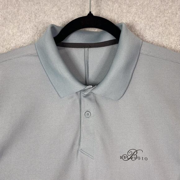 Lululemon Shirt Mens M Blue Cast Tech Pique Polo Bellagio Las Vegas - Picture 3 of 9